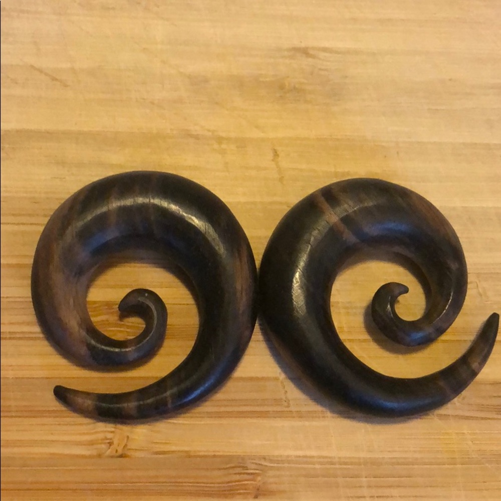 Tapered ear plugs.